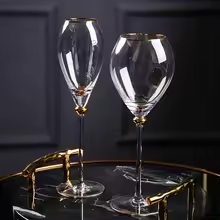 Gold Rimmed Champagne Glass