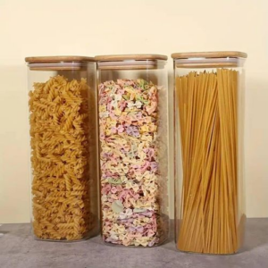 Glass Storage Jar with Bamboo Lid